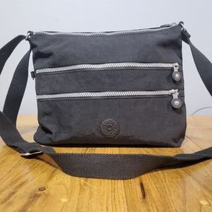 Kipling Alvar 4 pocket black nylon crossbody purse